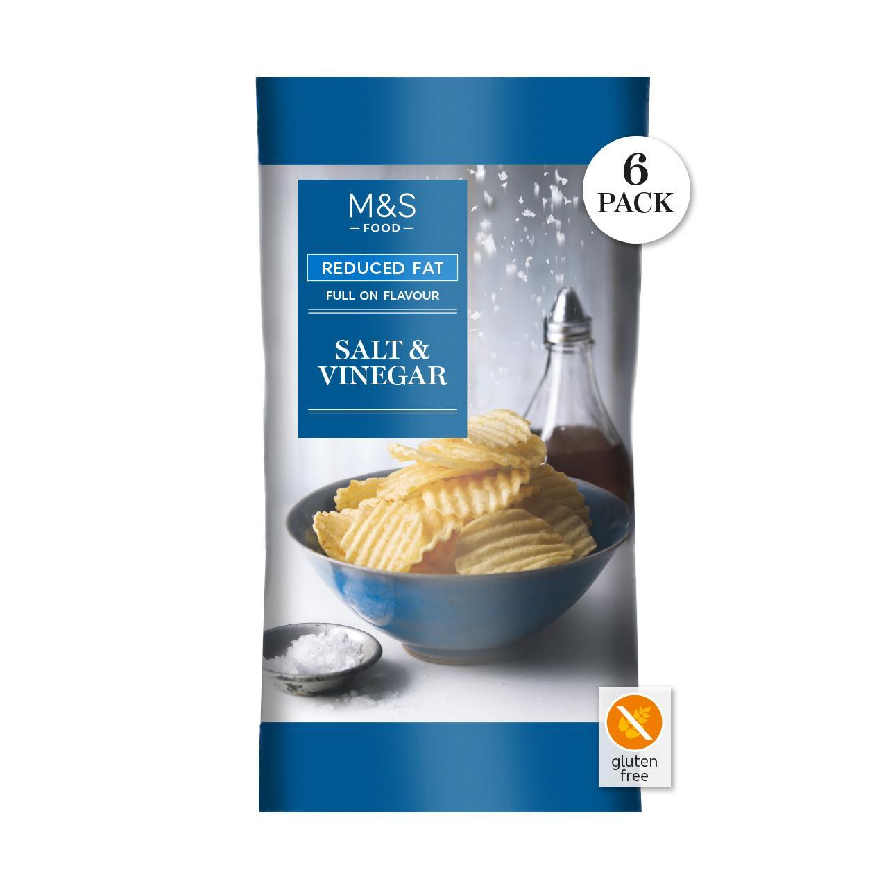 M&S Reduced Fat Salt & Vinegar Crisps Multipack