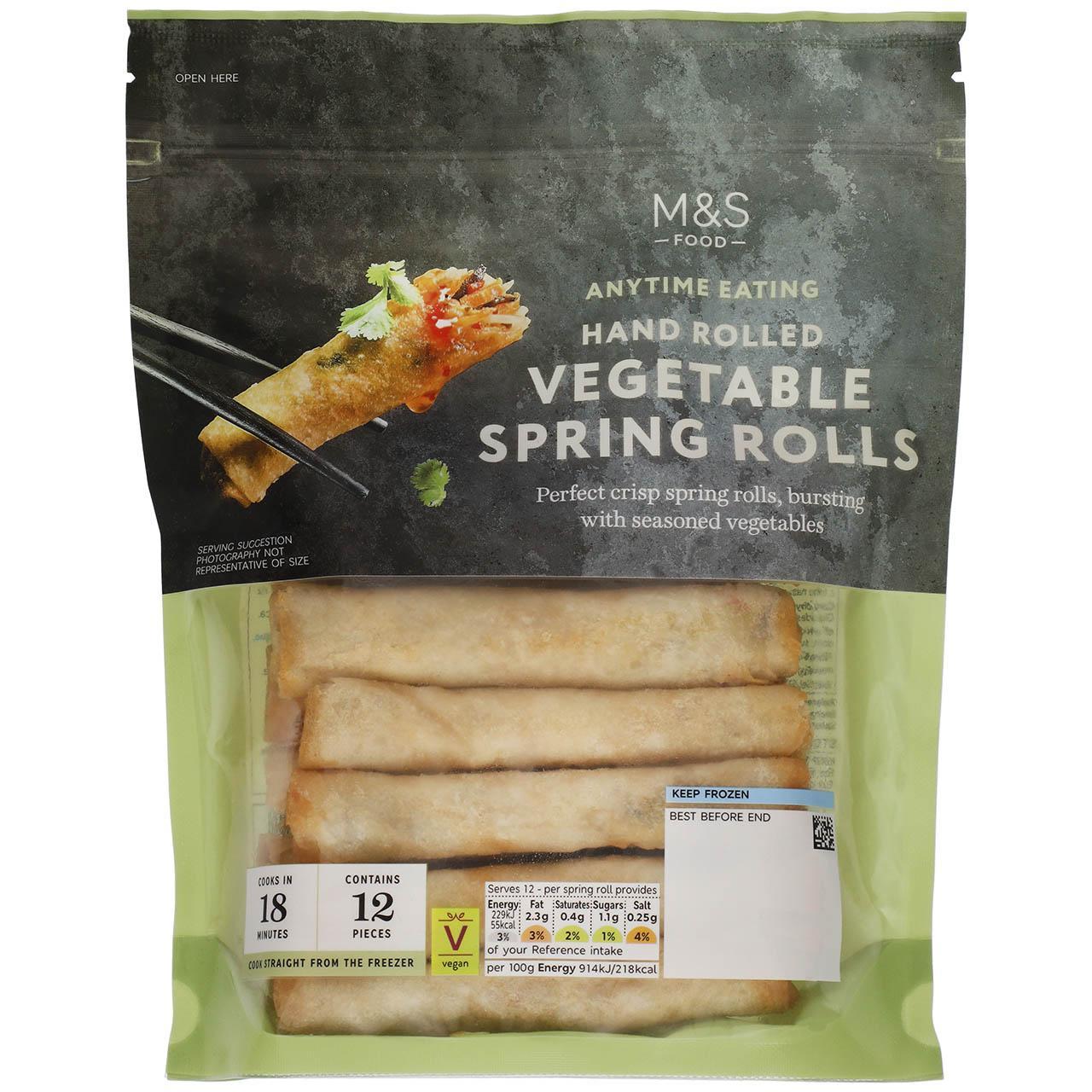 M&S 12 Vegetable Spring Rolls Frozen