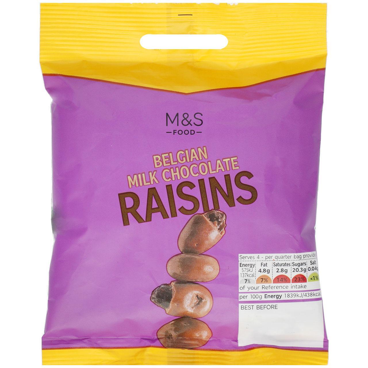 M&S Belgian Milk Chocolate Raisins