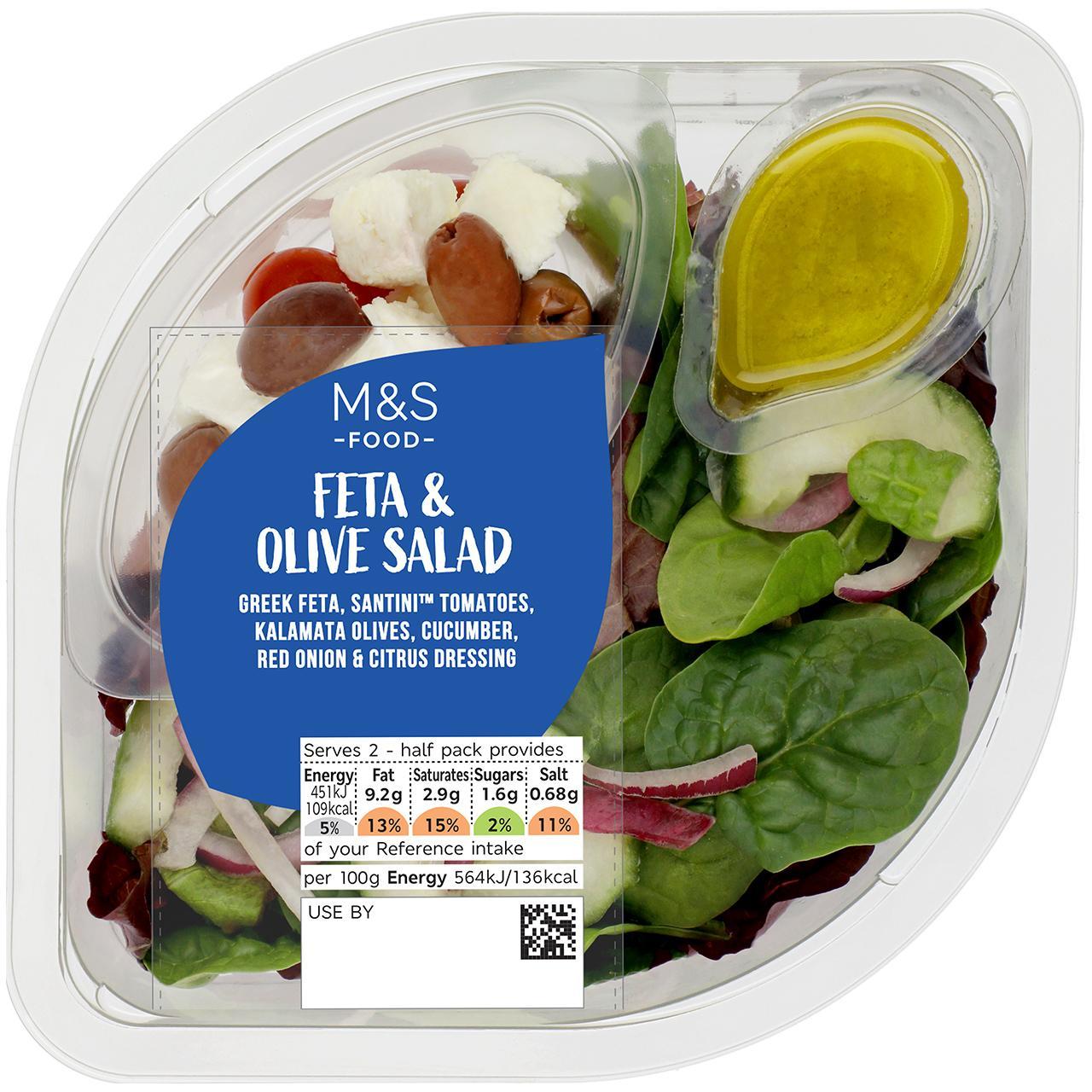 M&S Greek Feta & Olive Side Salad