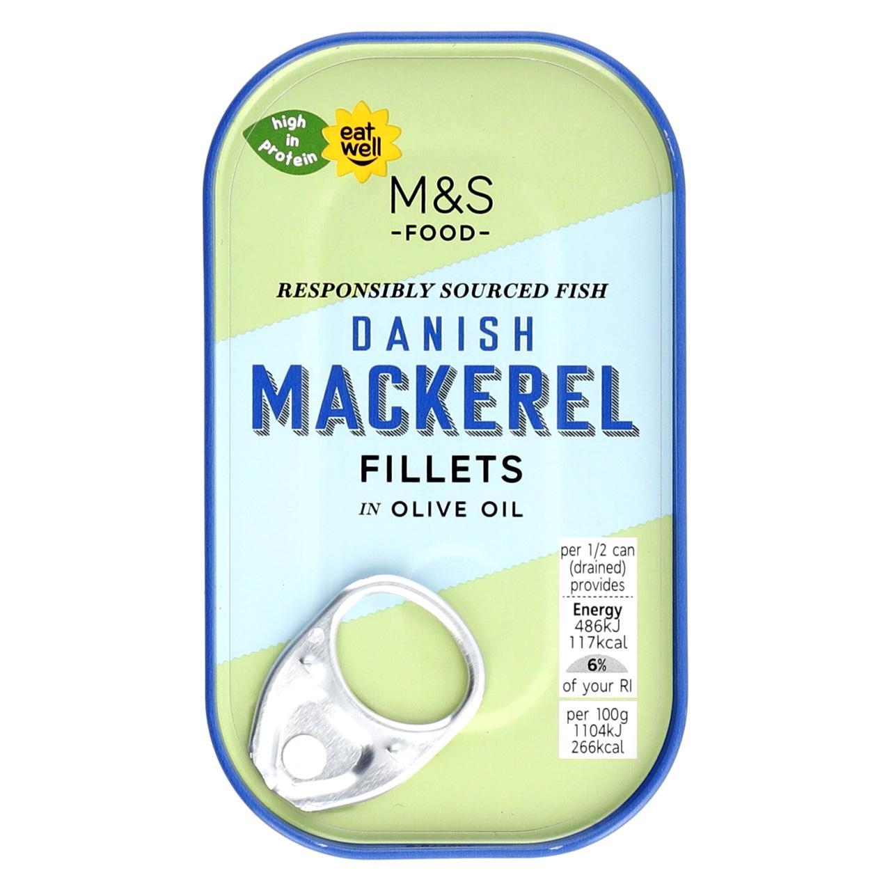 M&S Danish Mackerel Fillets in Olive Oil