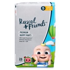 Rascal & Friends Cocomelon Premium Nappy Pants Size 5 28 Pack