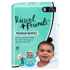 Rascal & Friends Premium Nappies Size 6 X 30 Pack