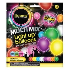 Illooms Mixed Assorted Balloons - 15Pk