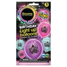 Iloom Birthday Girl Balloons 5 Pack