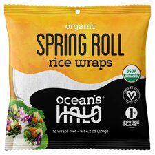 Ocean's Halo Organic Spring Roll Rice Wraps 12 Pack 120g