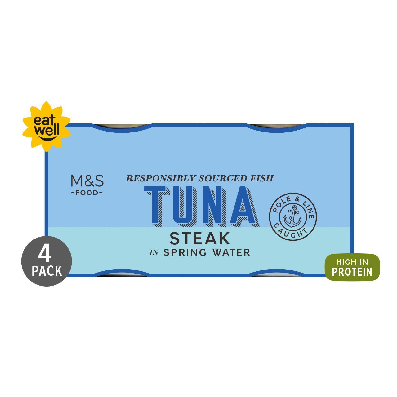 M&S Tuna Steaks in Spring Water Multipack