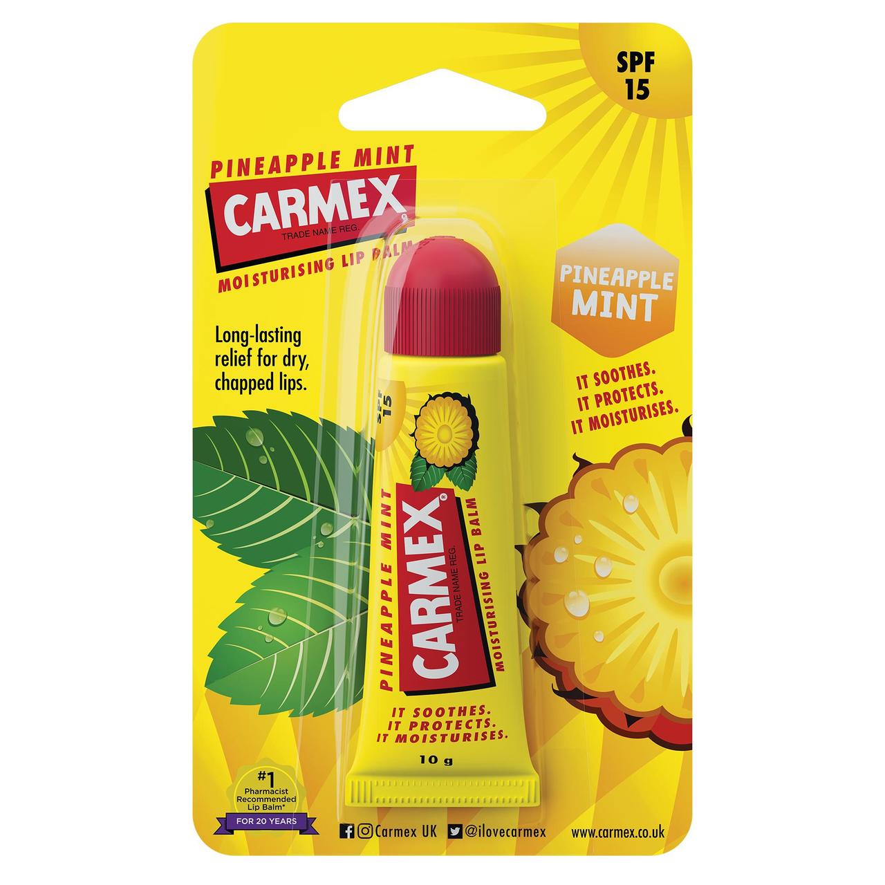 Carmex Lip Balm Pineapple & Mint Tube SPF15