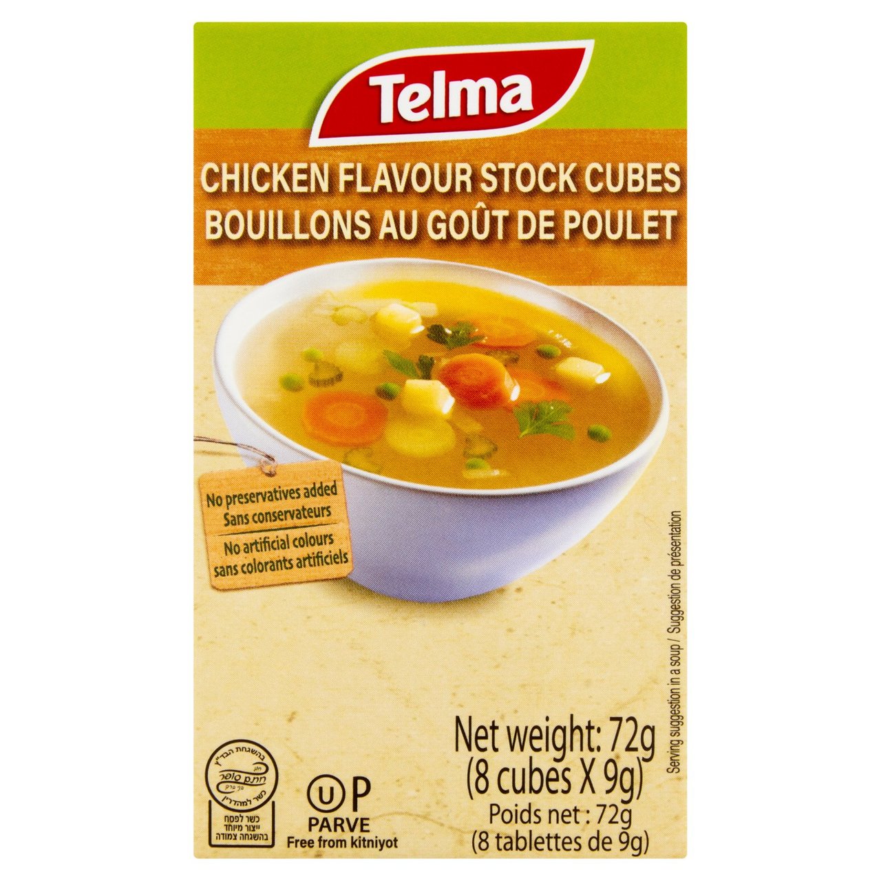 Telma Chicken Flavour Stock Cubes 8x9g