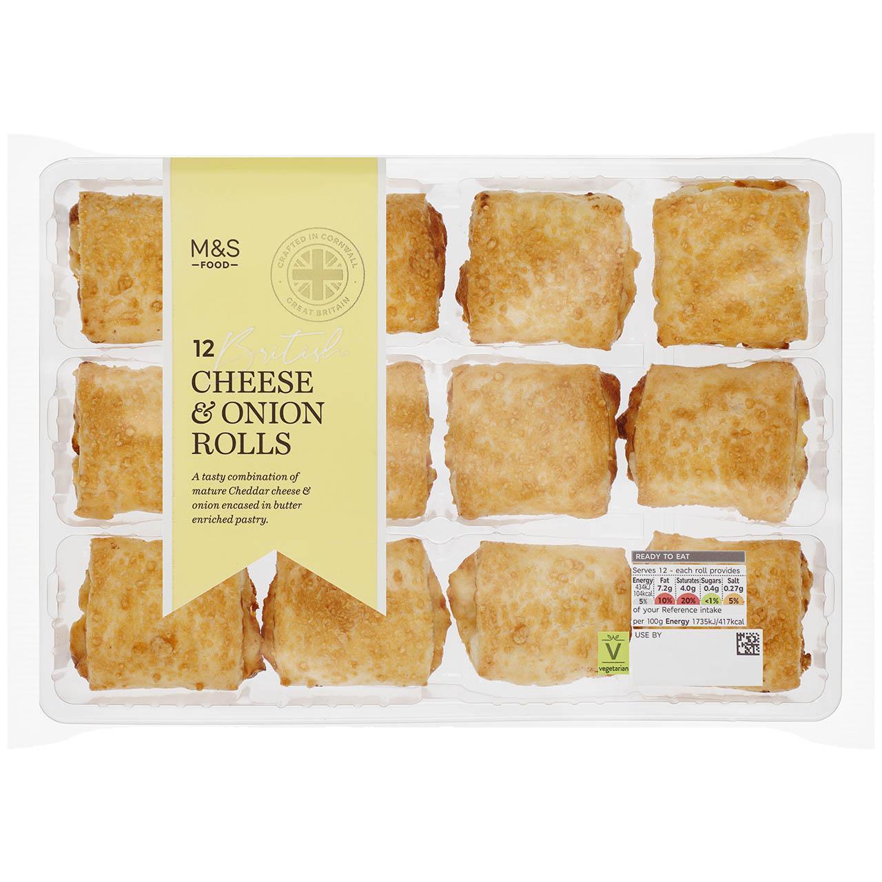 M&S 12 Cheese & Onion Rolls