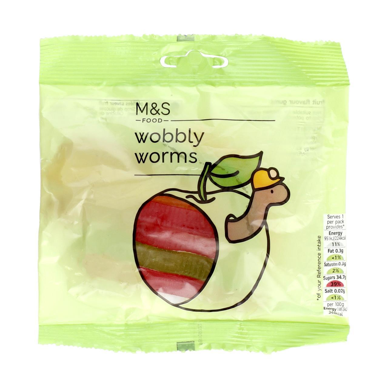 M&S Wobbly Worm Fruit Gums