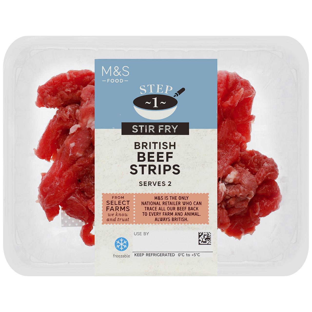 M&S Seasoned British Beef Strips