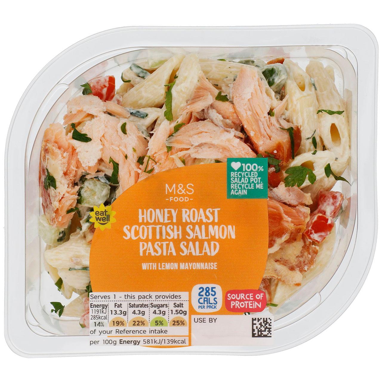 M&S Scottish Honey Roast Salmon Pasta Salad