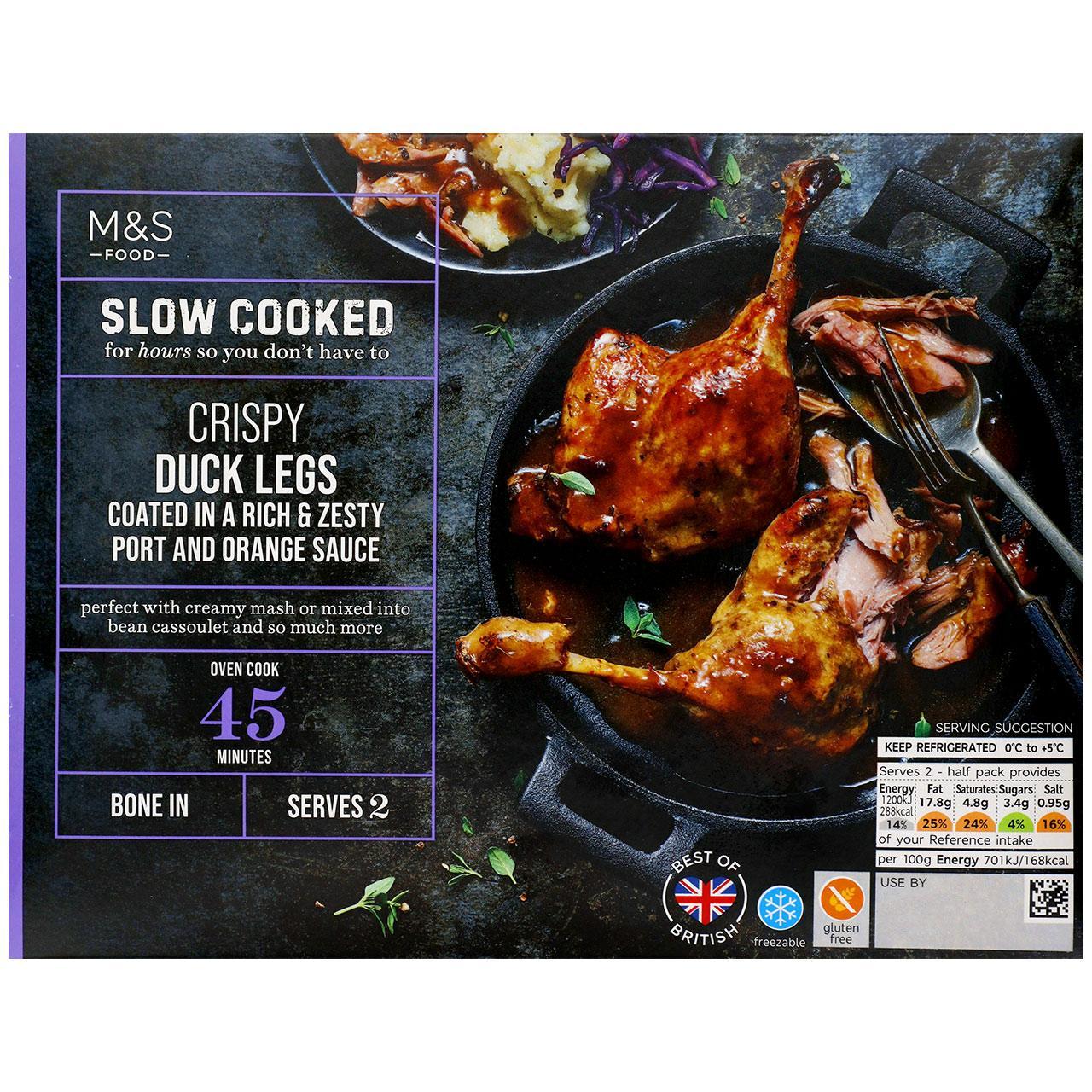 M&S Slow Cooked 2 Duck Legs with a Port & Orange Sauce