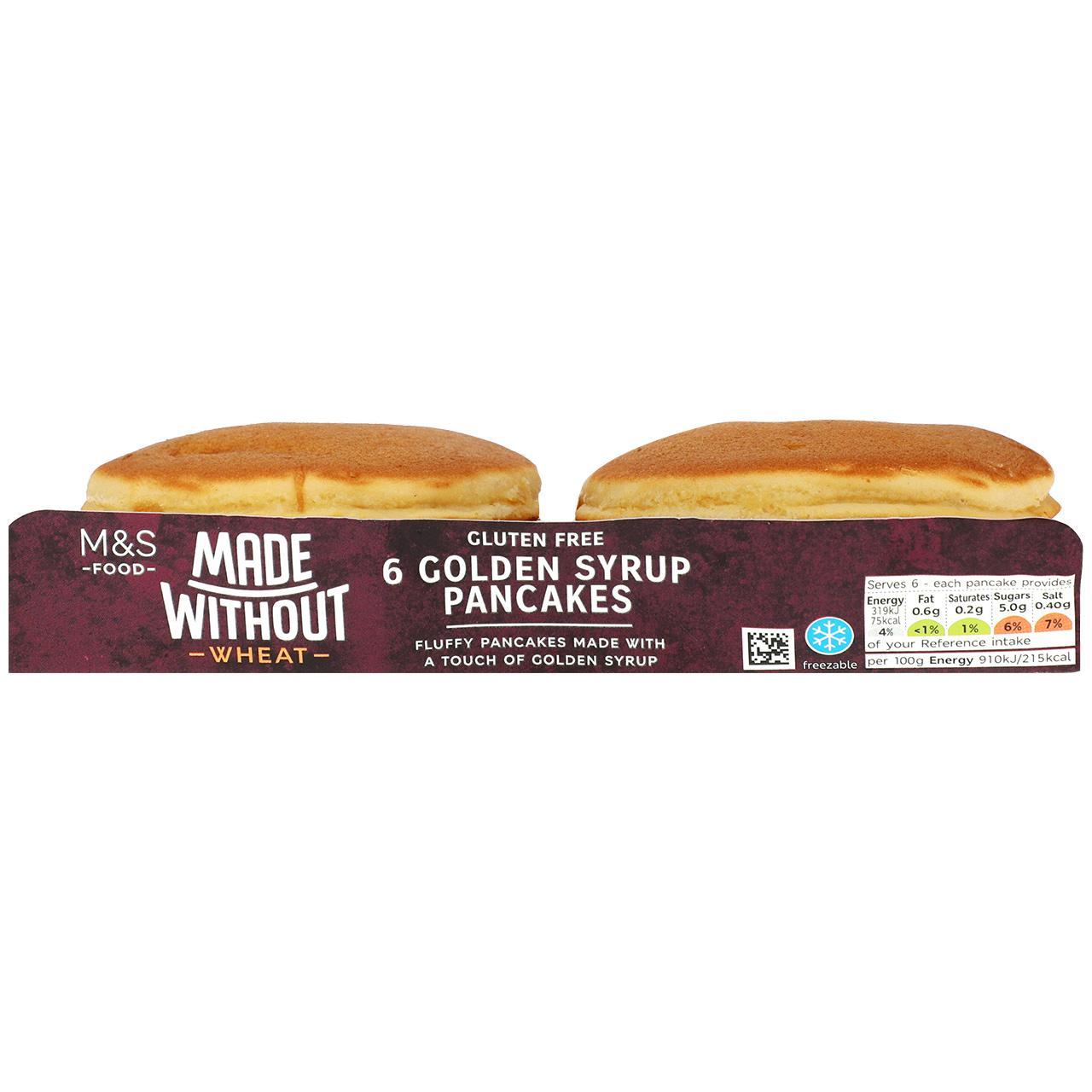 M&S Made Without Wheat Golden Syrup Pancakes