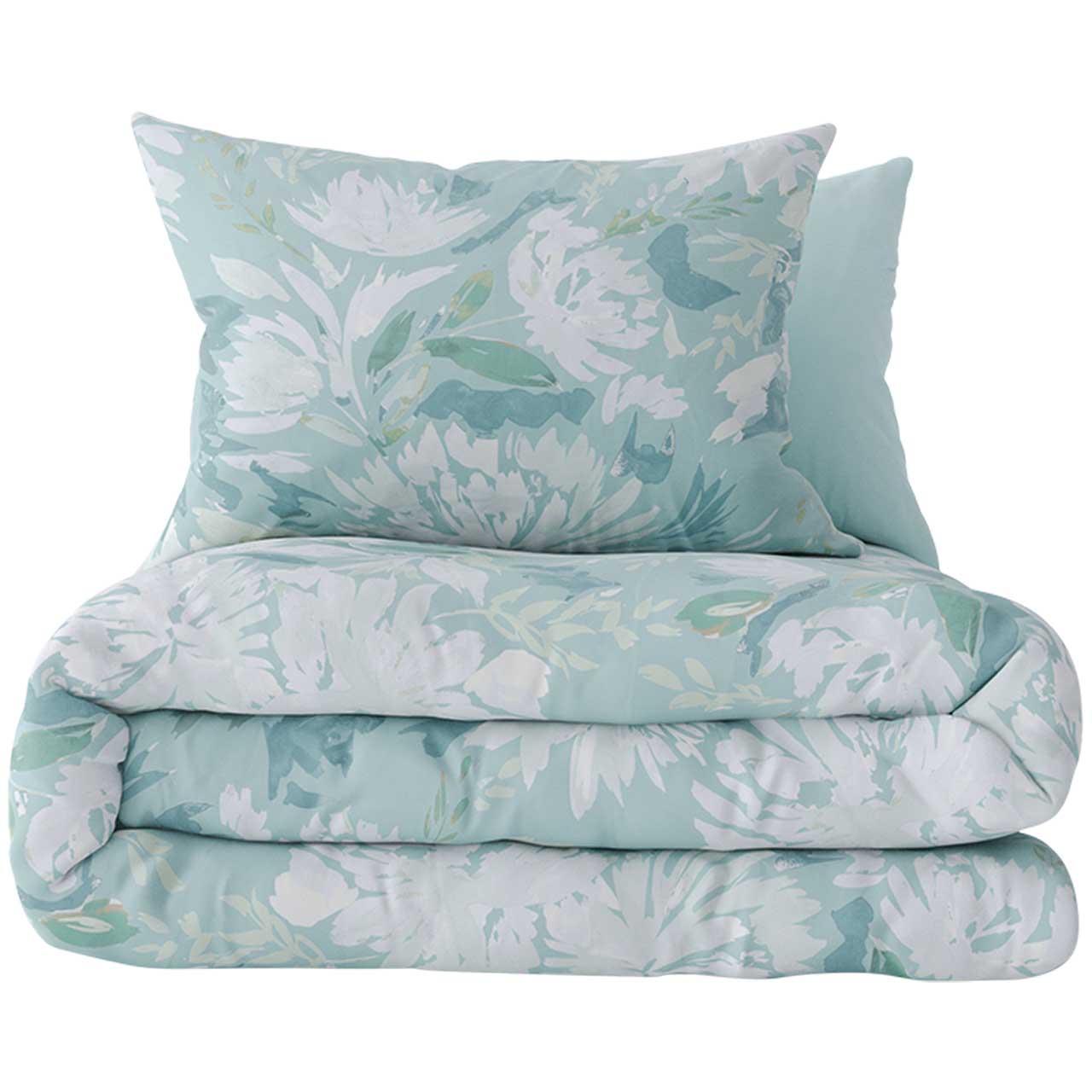 M&S Watercolour Floral Bedding Set, King Size, Blue