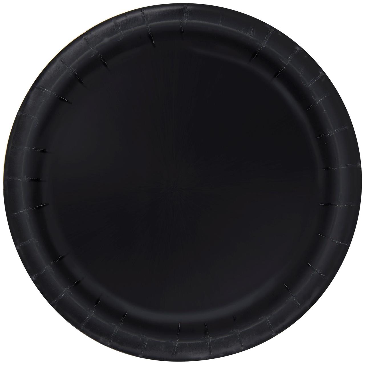 Midnight Black Halloween Party Paper Plates