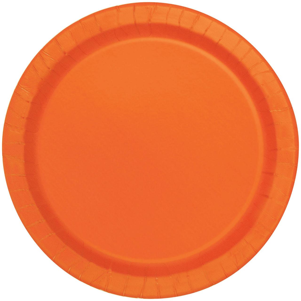 Pumpkin Orange Halloween Party Paper Plates