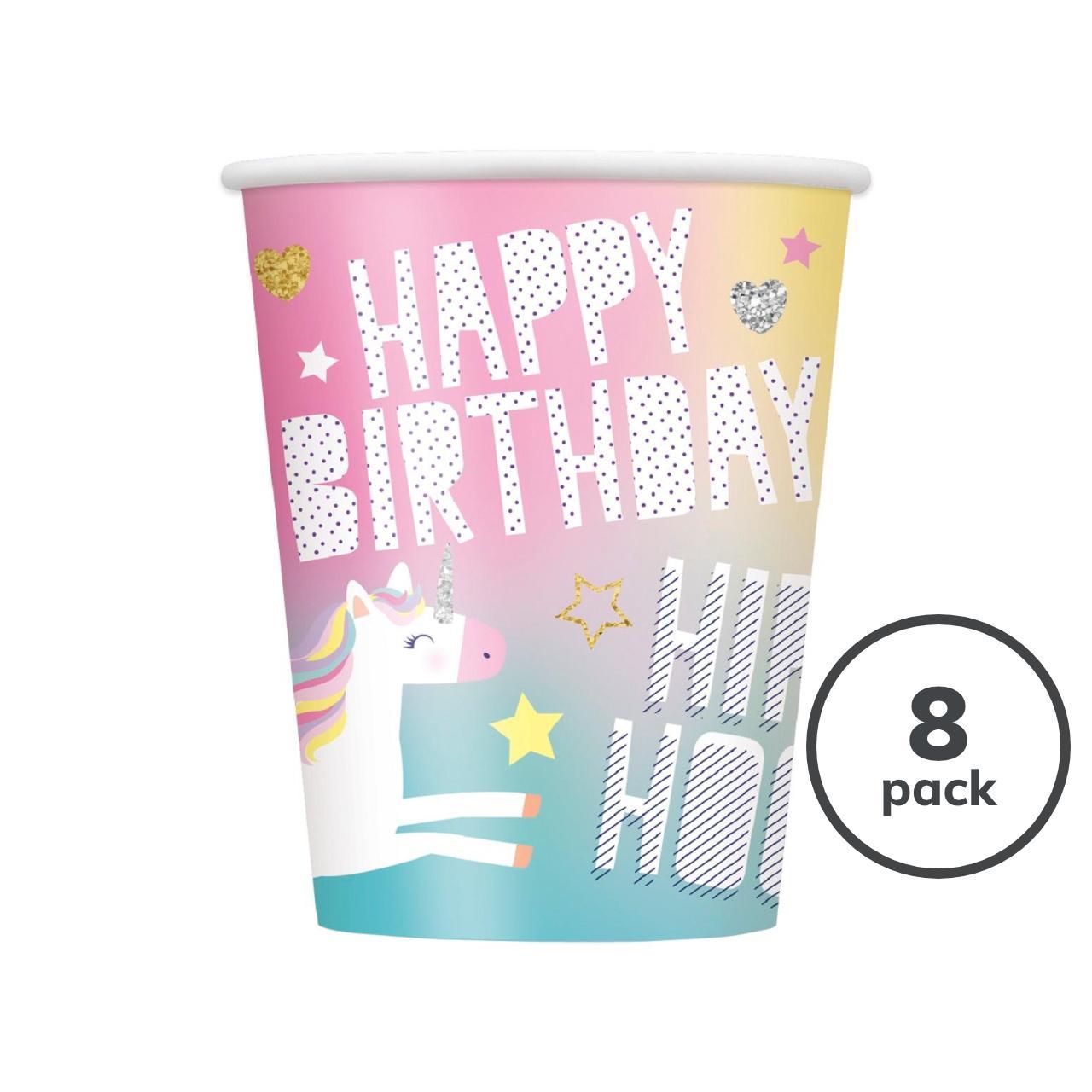 Unicorn Birthday Recyclable Paper Cups