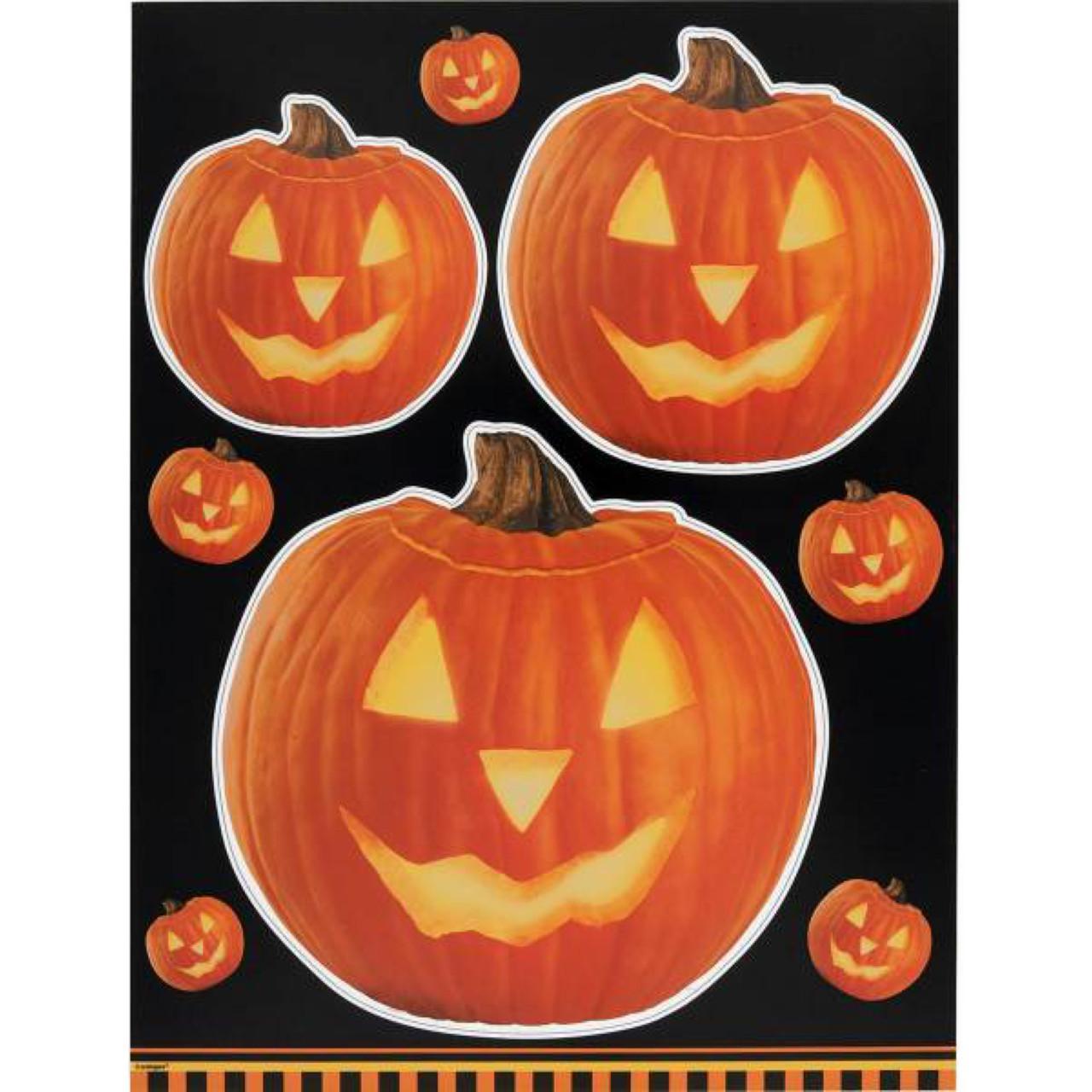 Halloween Pumpkin Window Sticker Sheet