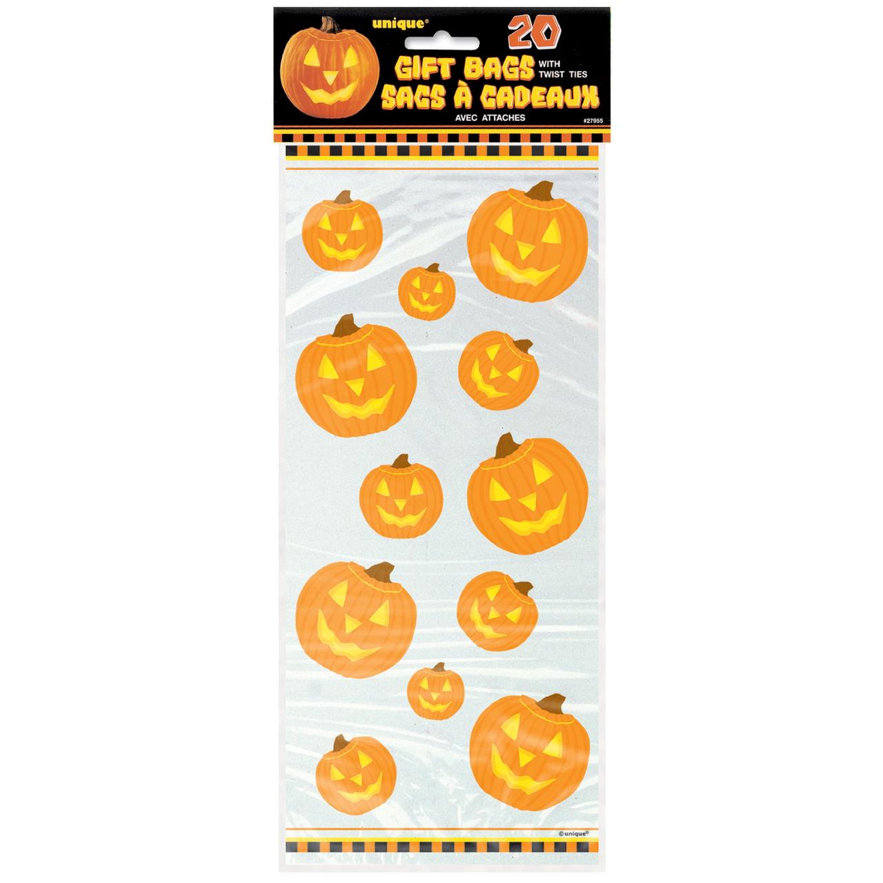 Pumpkin Glow Cellophane Bags