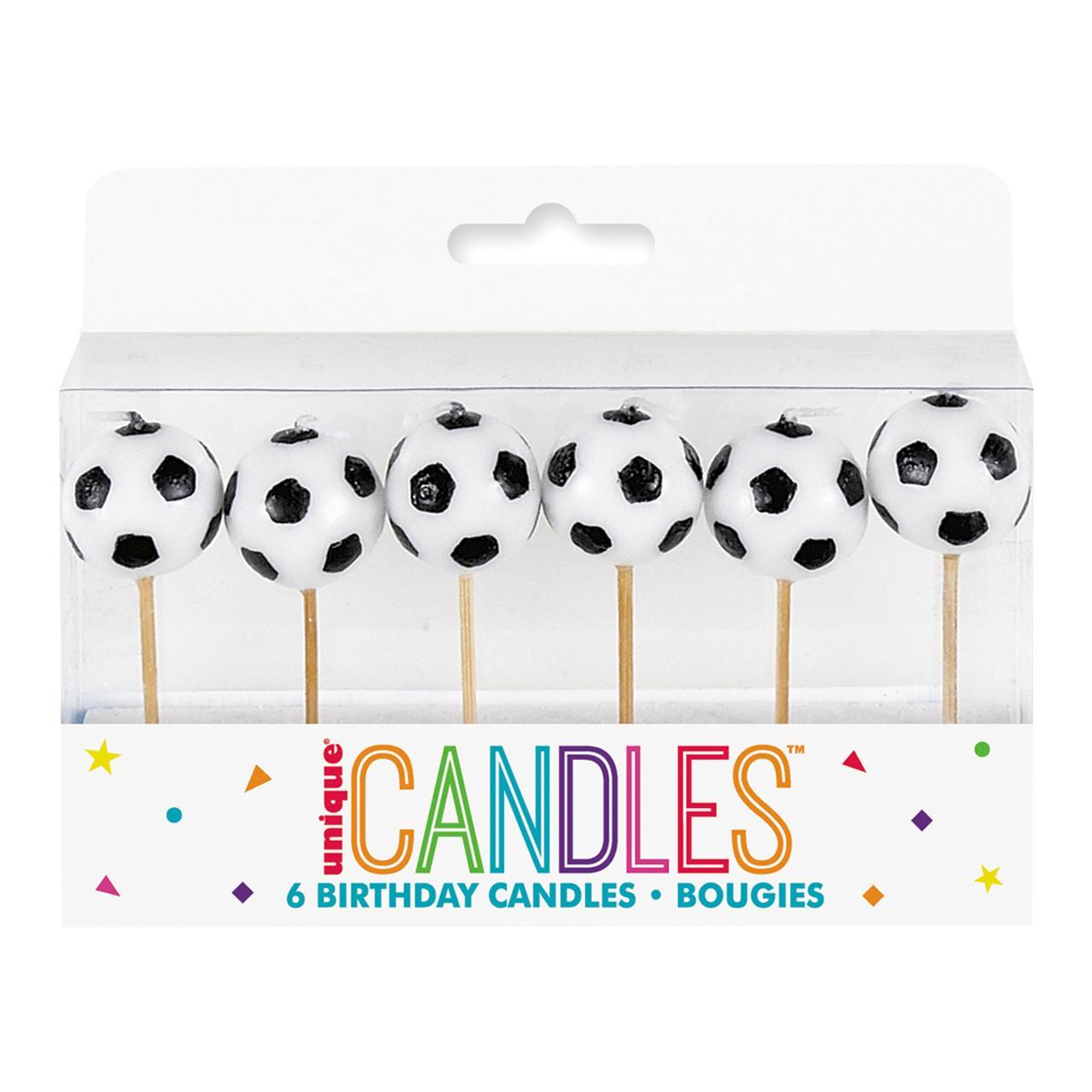 Football Birthday Candles 6 per pack