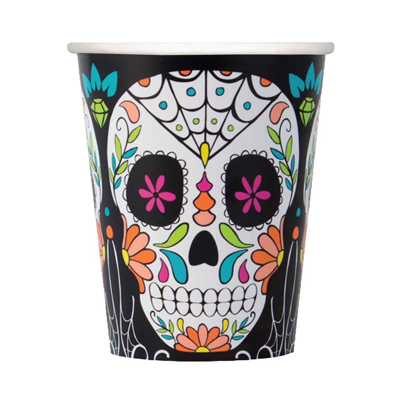 Skull Of The Dead 9oz Paper Halloween Party Cups