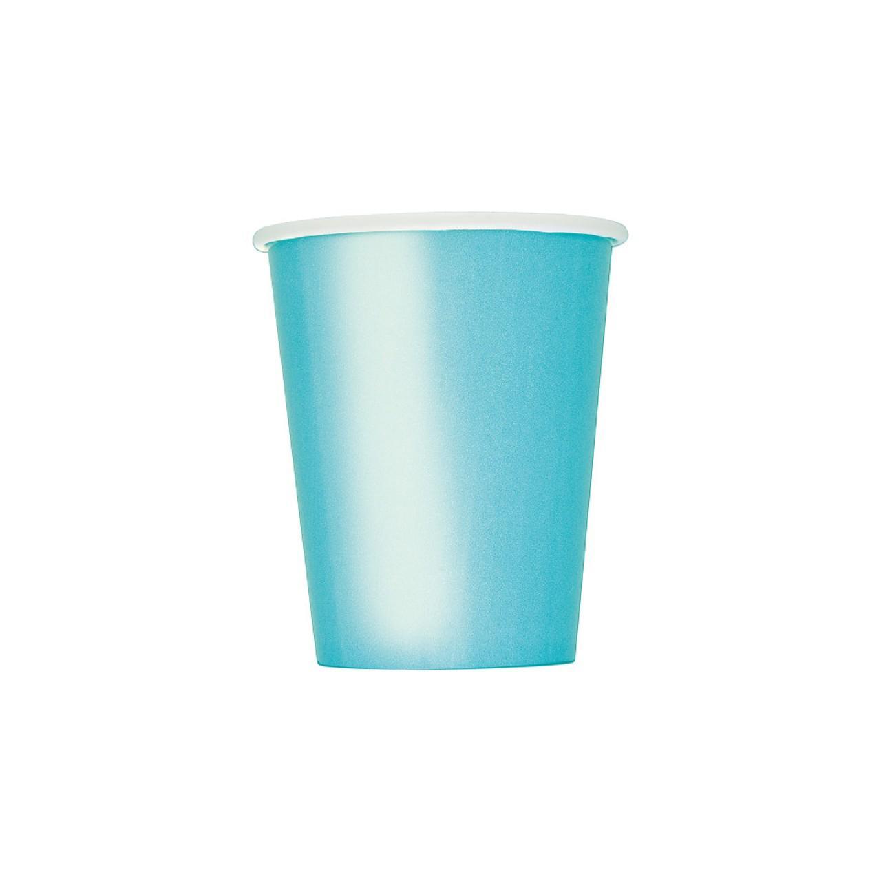 Terrific Teal Recyclable Paper Party Cups