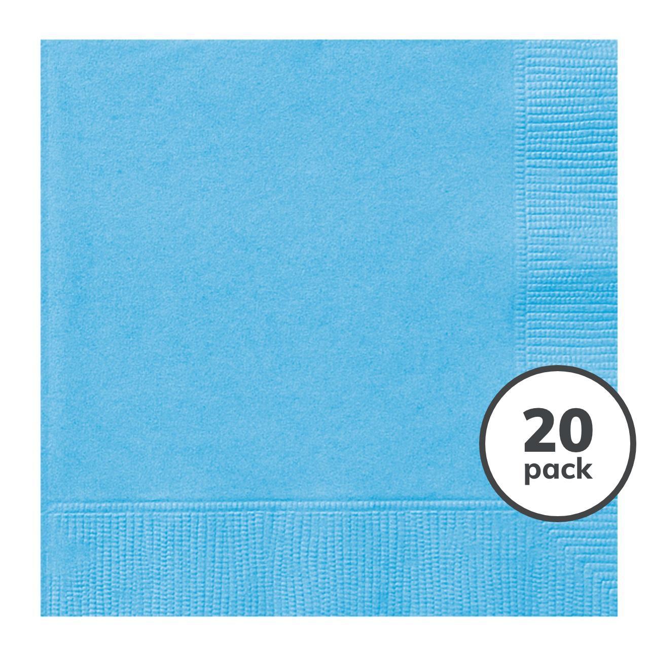 Baby Blue 2 Ply Paper Party Napkins