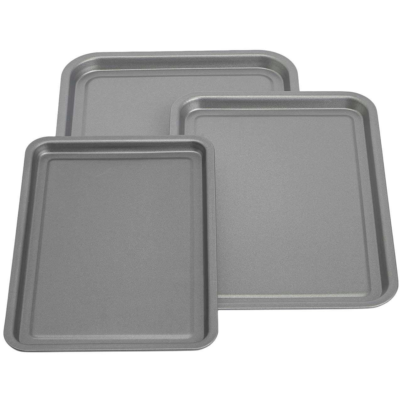 M&S 3pk Oven Trays, Silver