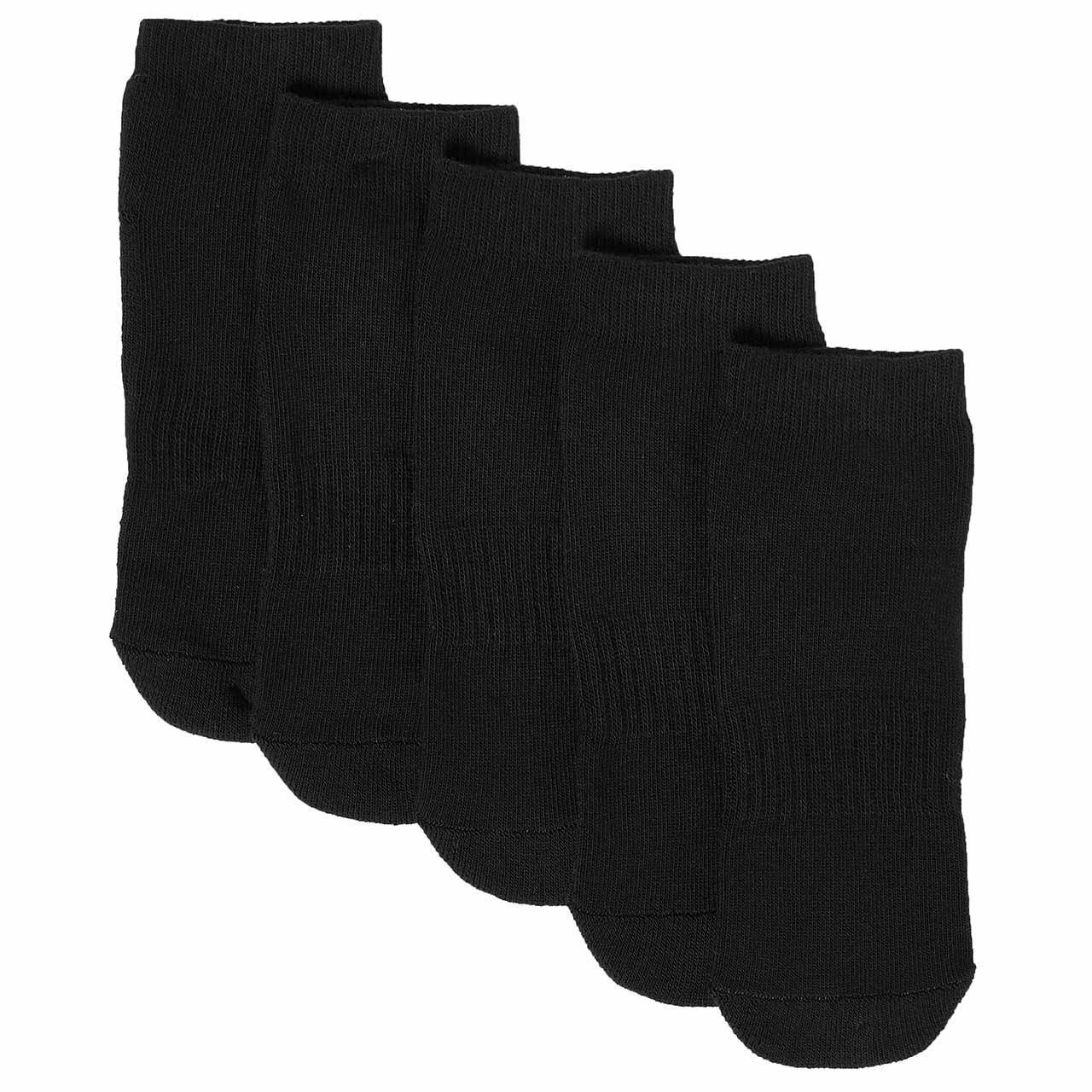 M&S Cushioned Trainer Liner Socks, Size 8.5-12, Black