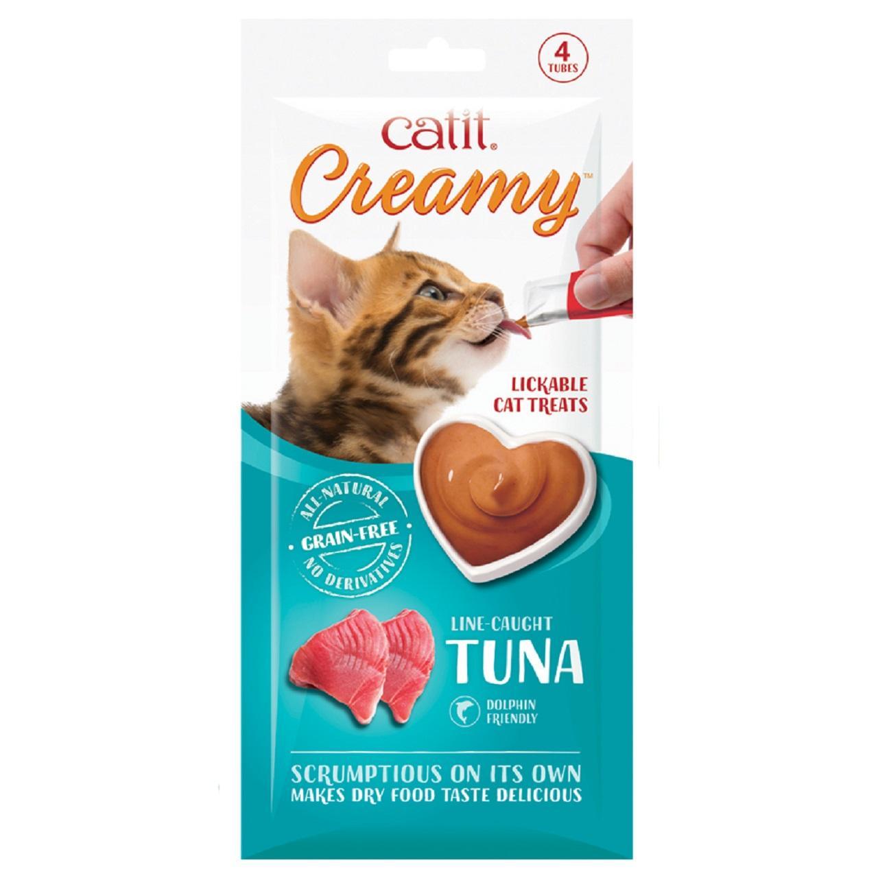 Catit Creamy Lickable Treats Tuna 4 x 10g