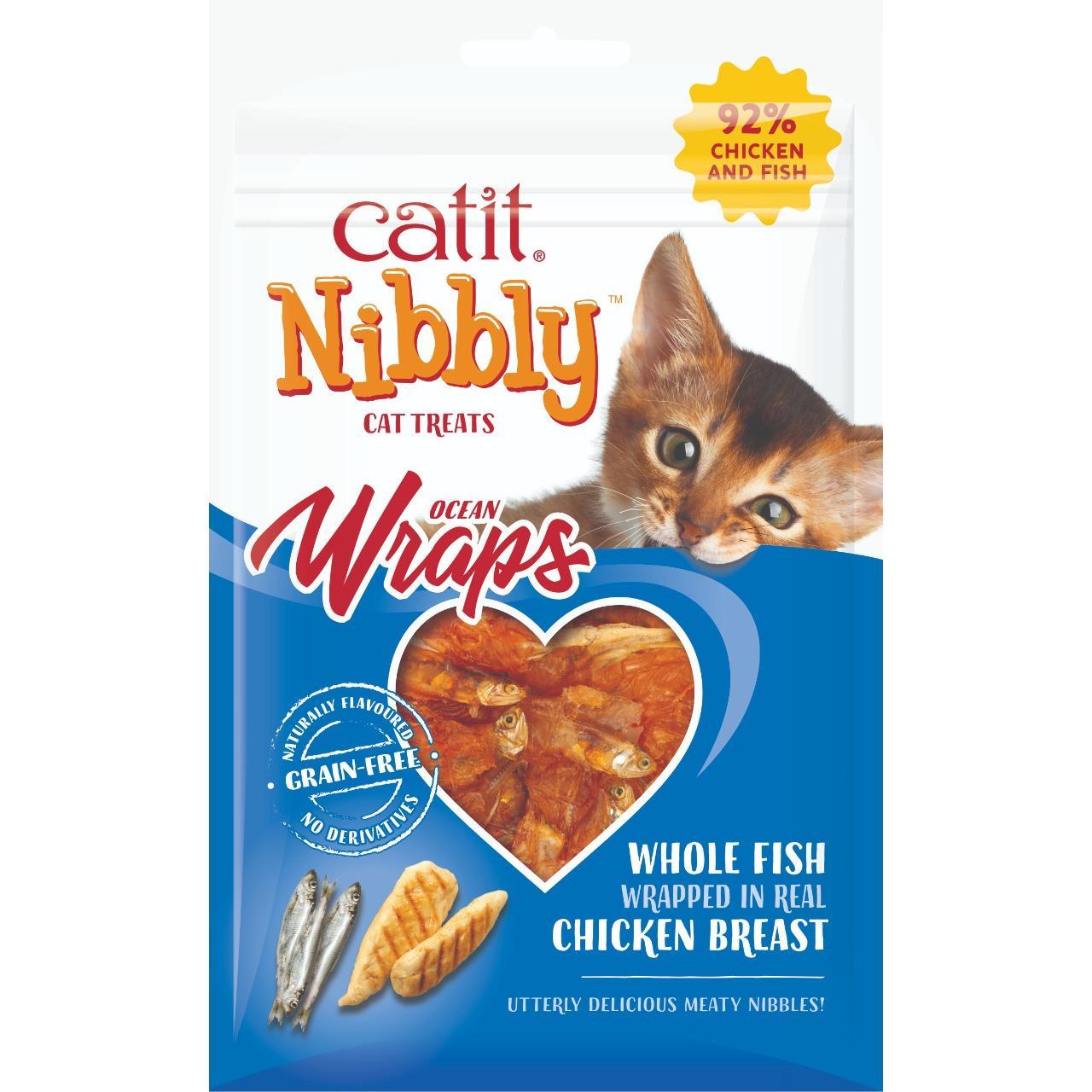 Catit Nibbly Wraps Chicken & Fish Cat Treat 30g