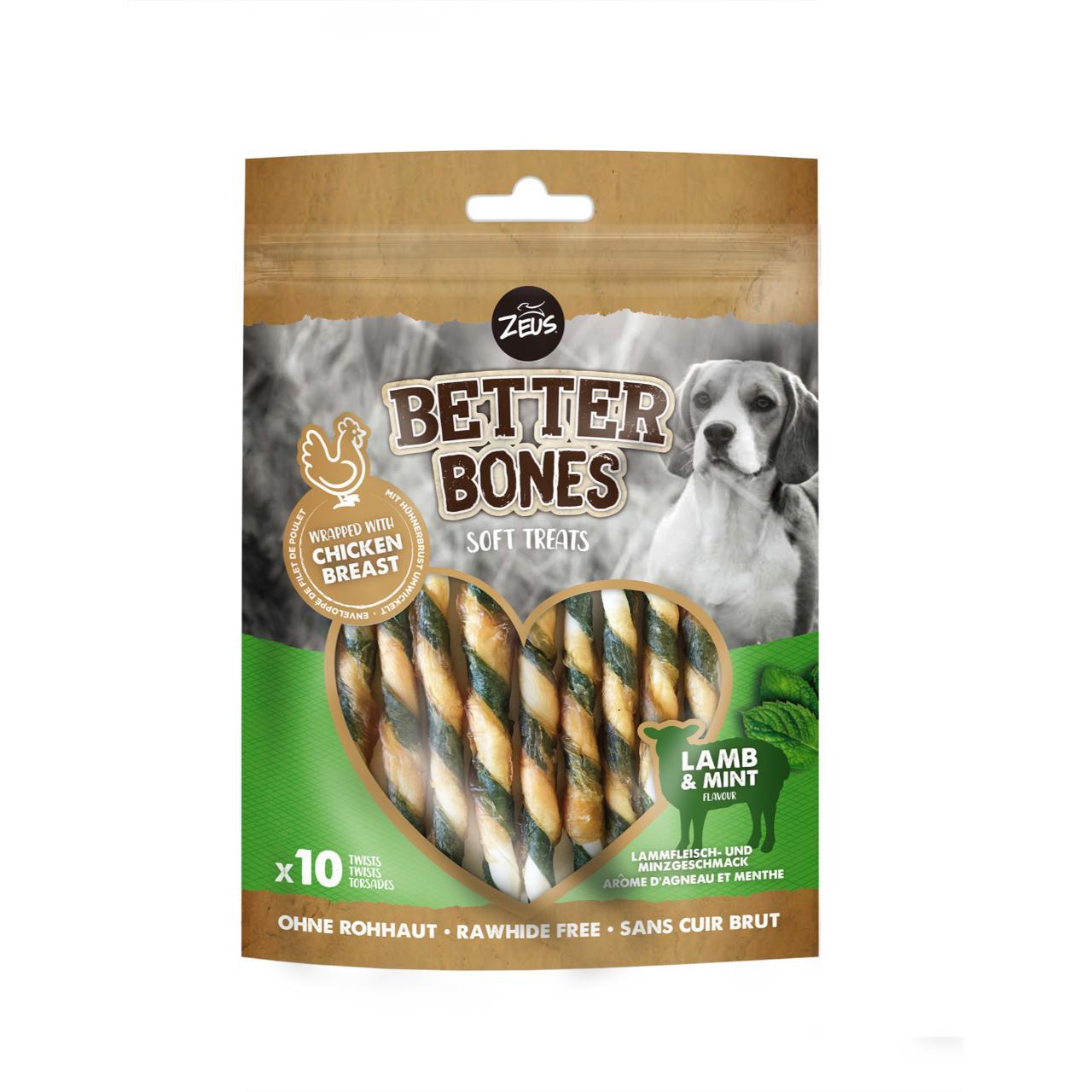 Zeus Better Bones, Rawhide Alternative, Lamb & Mint Sticks