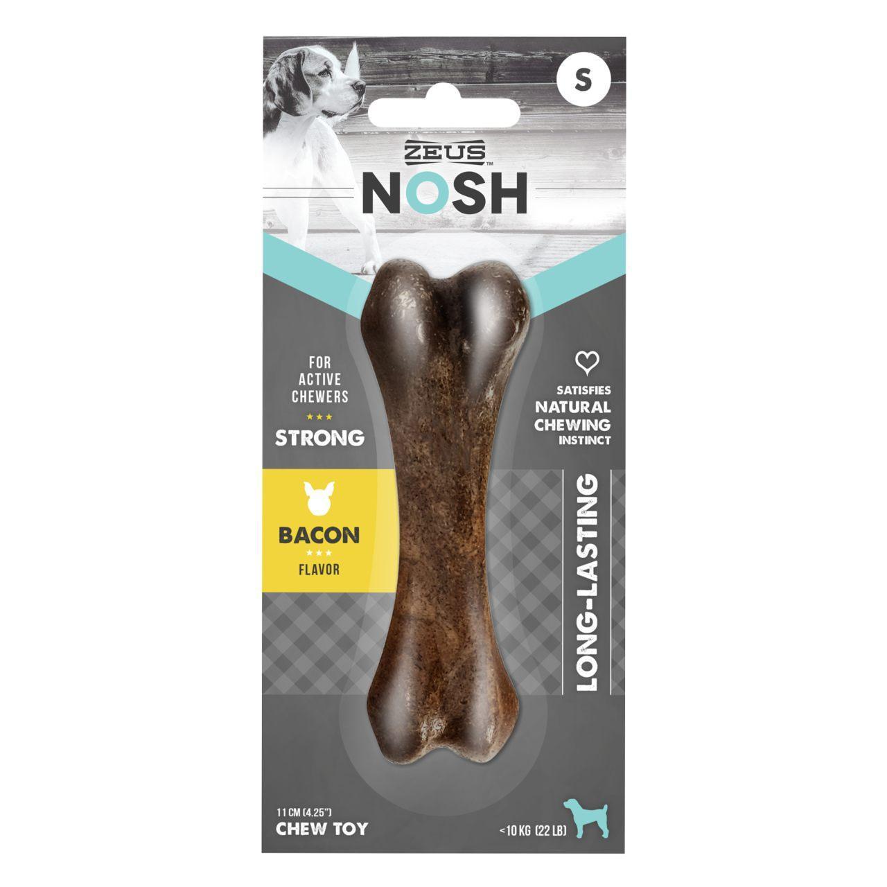 Zeus Nosh Strong Chew Bone, Bacon Flavour, Small