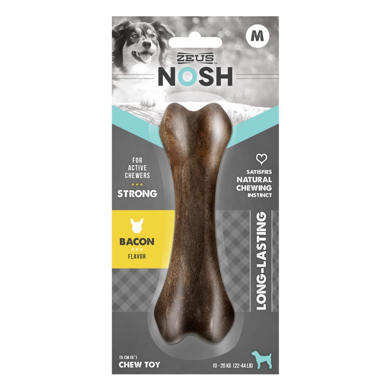 Zeus Nosh Strong Chew Bone, Bacon Flavour, Medium