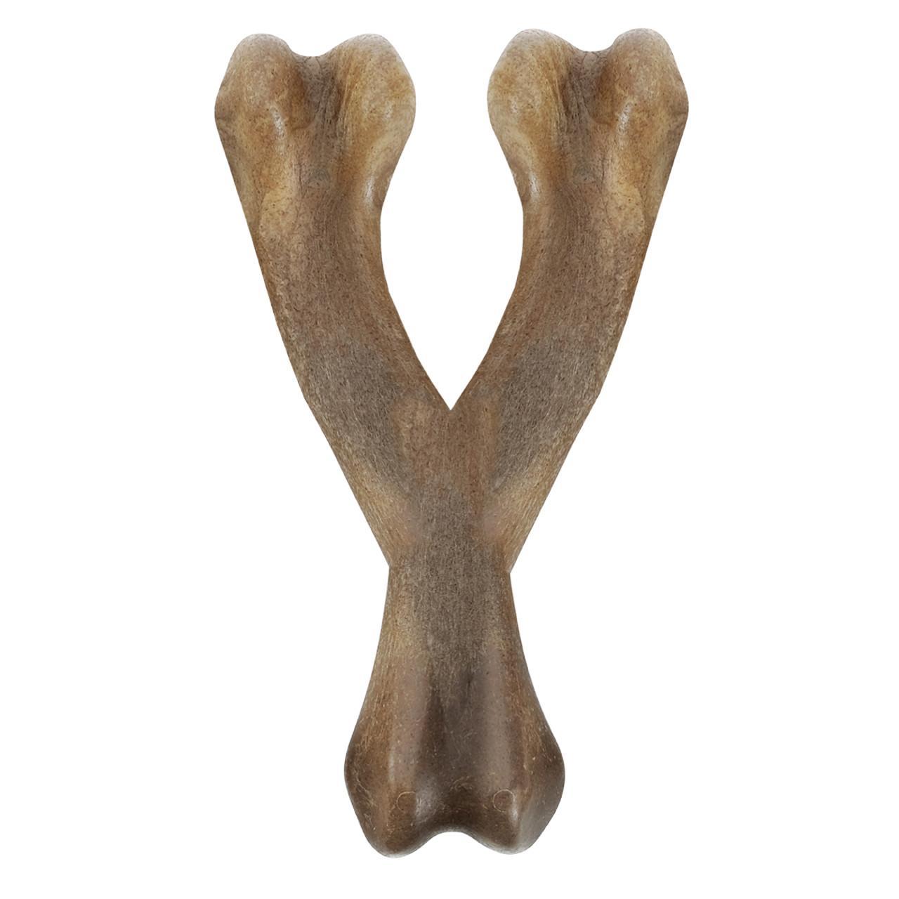 Zeus Nosh Strong Chew Bone, Bacon Flavour, Wishbone, Large Dog Toy