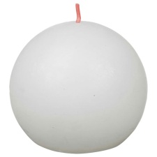 Bolsius Rustic Ball Candles Shine 6 pcs 76x71 mm Cloudy White