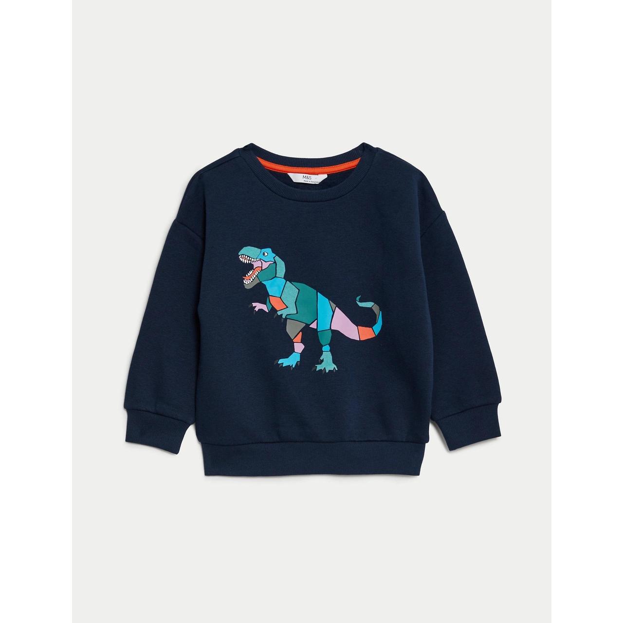 M&S Dino Sweat, 3-4 Years, Navy Mix