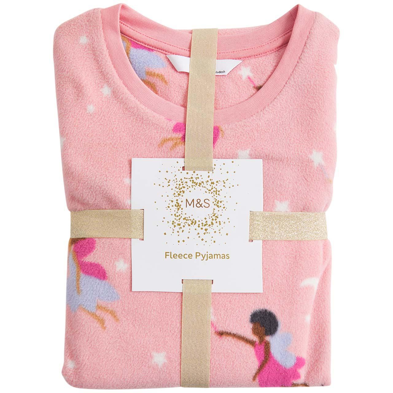 M&S Baled Fleece Fairy PJ, 5-6 Years, Pink