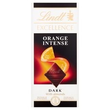 Lindt Excellence Dark Orange Intense Chocolate Bar 100G