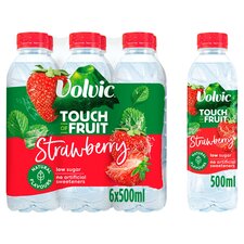 Volvic Touch of Fruit Strawberry Still Flavoured Water Multipack 6x500ml