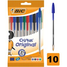 BIC Cristal Pens Assorted 10 Pack