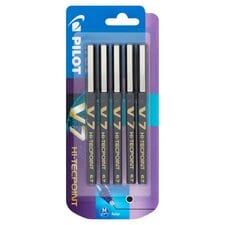 Pilot V7 Liquid Ink Rollerball Black 5 Pack