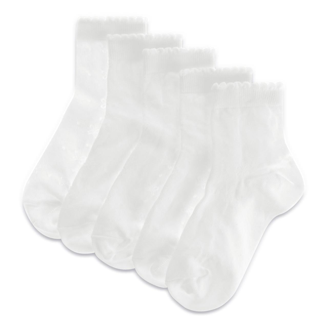 M&S Butterfly Socks, 6-8, White