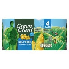 Green Giant No Added Salt Sweet Corn 4X198g