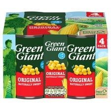 GREEN GIANT ORIGINAL SWEETCORN 4 x 198g