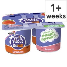 Petits Filous Kids Strawberry & Raspberry Yoghurt Big Pots 4 x 85g