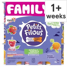 Petits Filous Strawberry, Raspberry & Apricot Yogurt Pots  18 x 47g