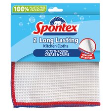 Spontex Long Lasting Kitchen Cloth 2 Pack